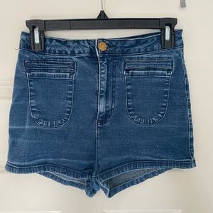 BDG high waisted denim shorts size 27